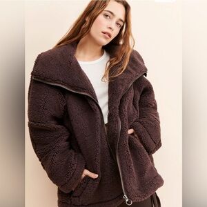 We The Free Dark Brown Teddy Jacket